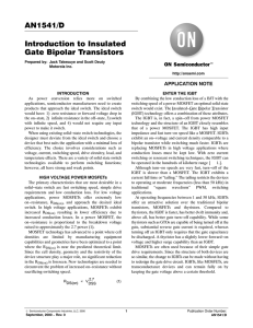 AN1541/D Introduction to Insulated Gate Bipolar Transistors