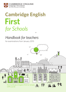 Handbook for teachers