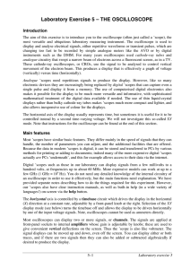 Laboratory Exercise 5 – THE OSCILLOSCOPE