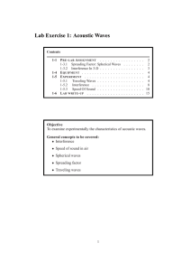 Lab Exercise 1: Acoustic Waves