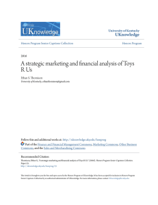 A strategic marketing and financial analysis of Toys R Us