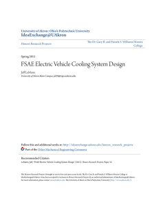 FSAE Electric Vehicle Cooling System Design
