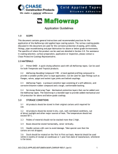 Bitumen Cold Applied Tape Maflowrap Application Guideline ()