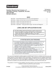 LONG LINE SET APPLICATION R-410A