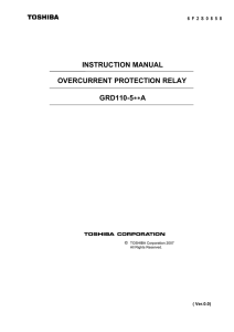 INSTRUCTION MANUAL OVERCURRENT PROTECTION RELAY