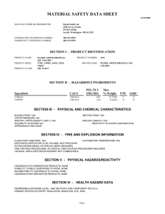 material safety data sheet