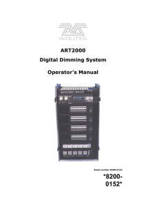 Art 2000 dimmer manual