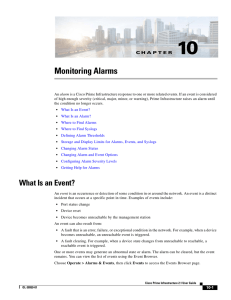 Monitoring Alarms