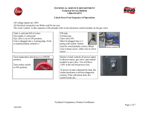 TECHNICAL SERVICE DEPARTMENT Technical Service Bulletin 1