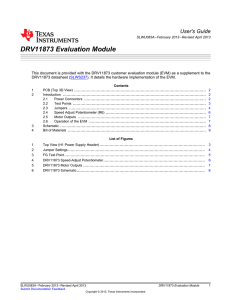 DRV11873 EVM User Manual (Rev. A)