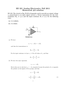 EE 321 Analog Electronics, Fall 2011 Homework #2 solution