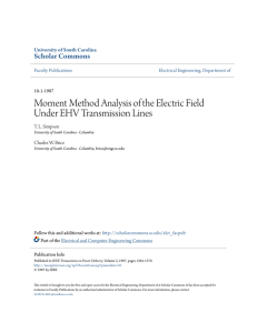 Moment Method Analysis of the Electric Field Under EHV