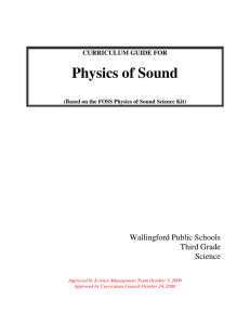 Physics of Sound - Wallingford Public Schools