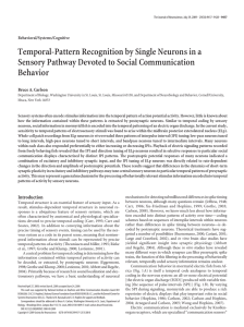 Temporal-Pattern Recognition by Single Neurons in a Sensory