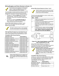 Wiring Burglary and Panic Devices to Zones 1-8