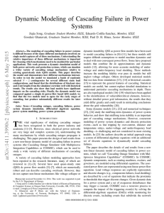 Dynamic Modeling of Cascading Failure in Power Systems
