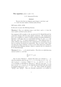 The equation ω(n) = ω(n + 1) - Institut für Mathematik, Uni Rostock