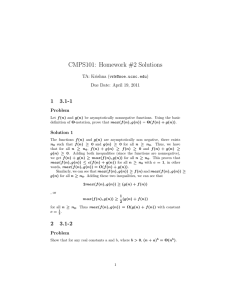CMPS101: Homework #2 Solutions
