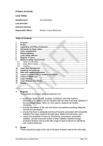 Laser Safety - Flinders University