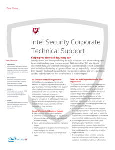 Intel Security Corporate Technical Support