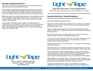 Electro-LuminX&reg; Lighting Corporation Technical Support: 1.804