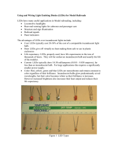 Using and Wiring Light Emitting Diodes (LEDs) for Model Railroads