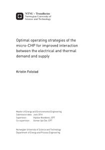 Optimal operating strategies of the micro-CHP for improved