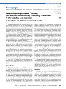 Integrating Computational Chemistry into the Physical Chemistry