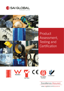 Product Assessment, Testing and Certification