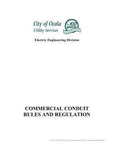 commercial conduit rules and regulation