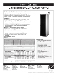 m-series megaframe cabinet cut sheet