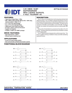 3.3V CMOS 16-BIT BUFFER/DRIVER WITH 3