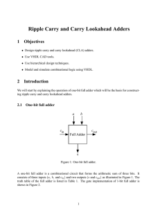 Ripple Carry and Carry Lookahead Adders