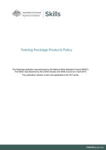 NSSC - Training Package Products Policy