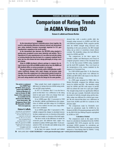 Comparison of Rating Trends in AGMA versus ISO