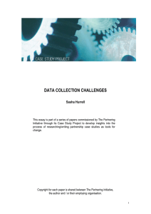 data collection challenges - The Partnering Initiative