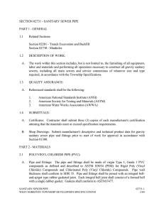 SECTION 02731 - SANITARY SEWER PIPE PART 1