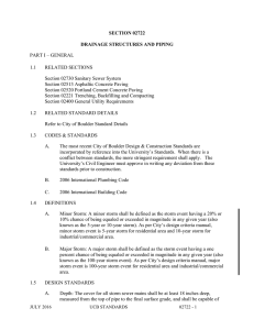 SECTION 02722 DRAINAGE STRUCTURES AND PIPING PART I