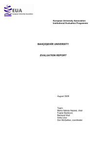 bahçeşehi̇r university evaluation report