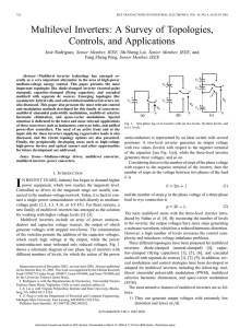 Multilevel inverters: a survey of topologies, controls, and