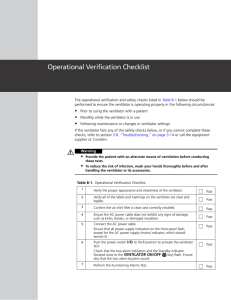 Operational Verification Checklist