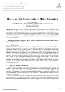 Review on High Power Multilevel-Matrix Converters