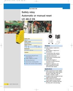 Safety relay Automatic or manual reset UE 48-2 OS