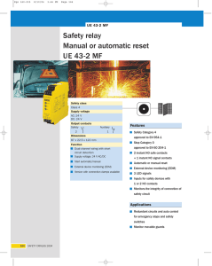 Safety relay Manual or automatic reset UE 43-2 MF