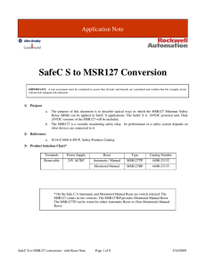 SafeC S to MSR127 Conversion