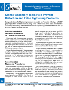 Glenair Assembly Tools Help Prevent Distortion and False