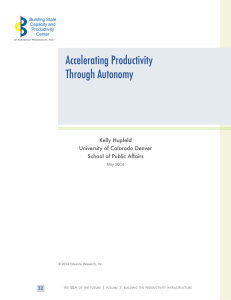 Accelerating Productivity Through Autonomy