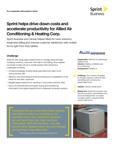Sprint helps drive down costs and accelerate productivity