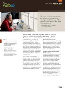 Cisco WebEx Meeting Center product sheet: Accelerate productivity