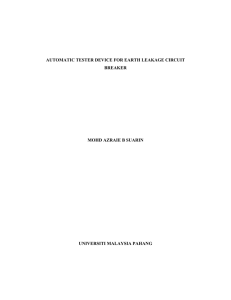 automatic tester device for earth leakage circuit breaker mohd azraie